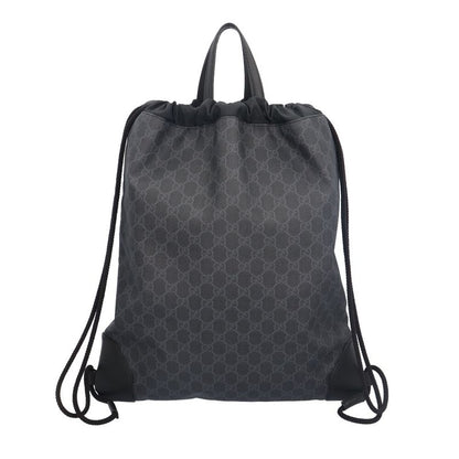 Gucci Drawstring Bag Sherry Backpack Daypack GG Supreme Canvas 473872 Men's