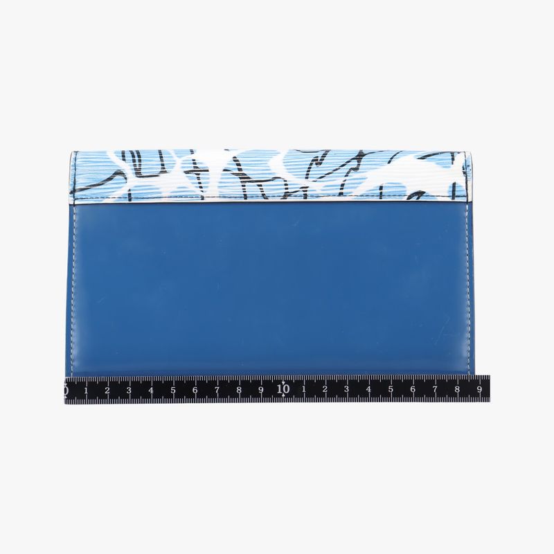 Louis Vuittonportefeuille Twisted Blue And Multicolor Epi M56237 Sp4135