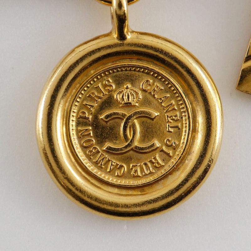 Chanel Icon Charm Vintage Coco Mark Gold Plated 96P Ladies 74.2g Brooch