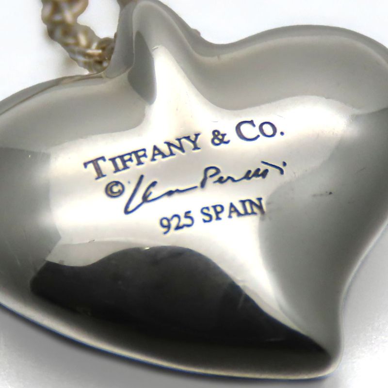 Tiffany & Co Necklace Curved Heart 925 Silver Approx 4.3g Silver Elsa Peretti