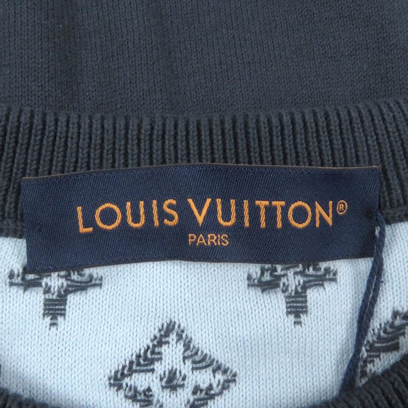 Louis Vuitton 2024 1afapp Monogram Gradient Crewneck Sweater Knit Blue-grey