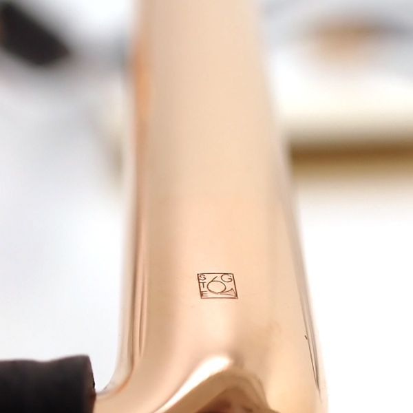 Hermes Equestre GM Necklace PG Pink Gold X Black Leather Same As Unused Box