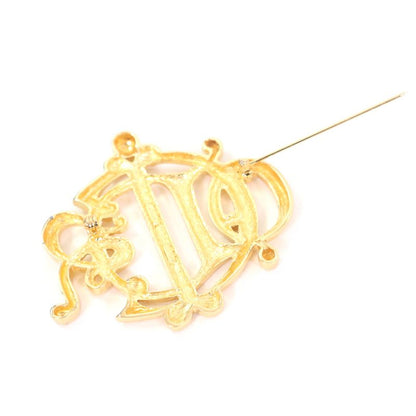 Christian DIOR Vintage DIOR Logo Design Brooch Gold Made In Germany Ladies