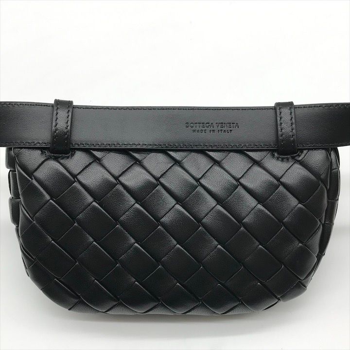 Bottega Veneta Belt Bag Waist Pouch Bag With Key Ring Black