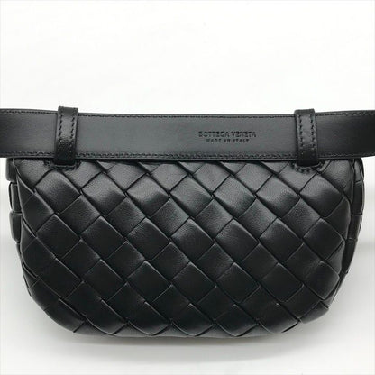 Bottega Veneta Belt Bag Waist Pouch Bag With Key Ring Black