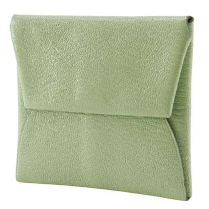 Hermes Bastia Chevre Green B Ladies Coin Case