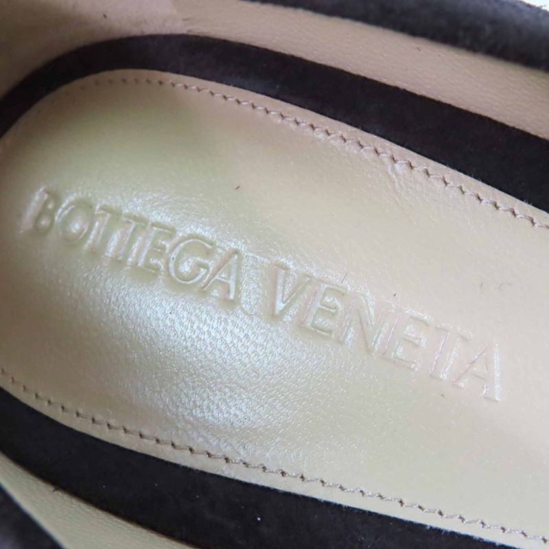 Bottega Veneta 692088 Tower Suede Leather Chunky Heel Square