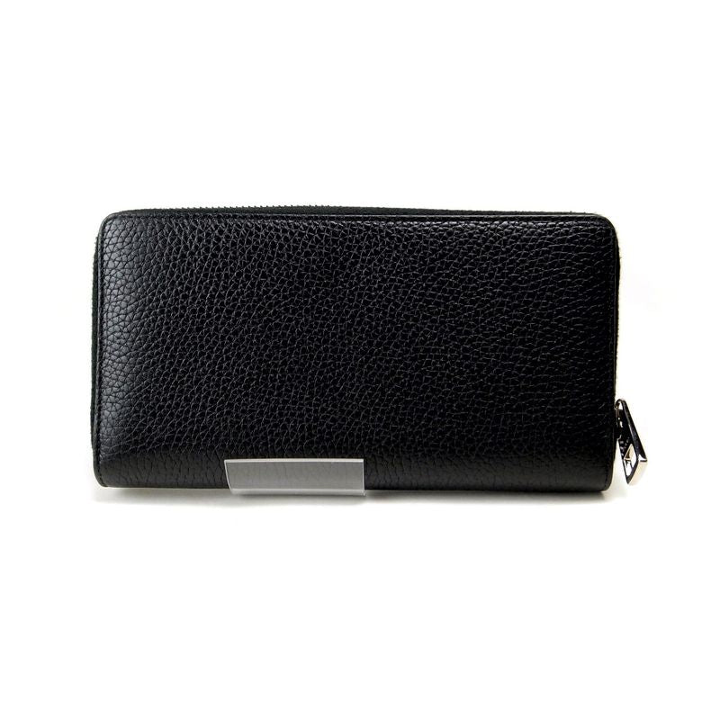 Gucci Round Zipper Long Wallet With Coin Purse 473928 Men's Black Pawnshop