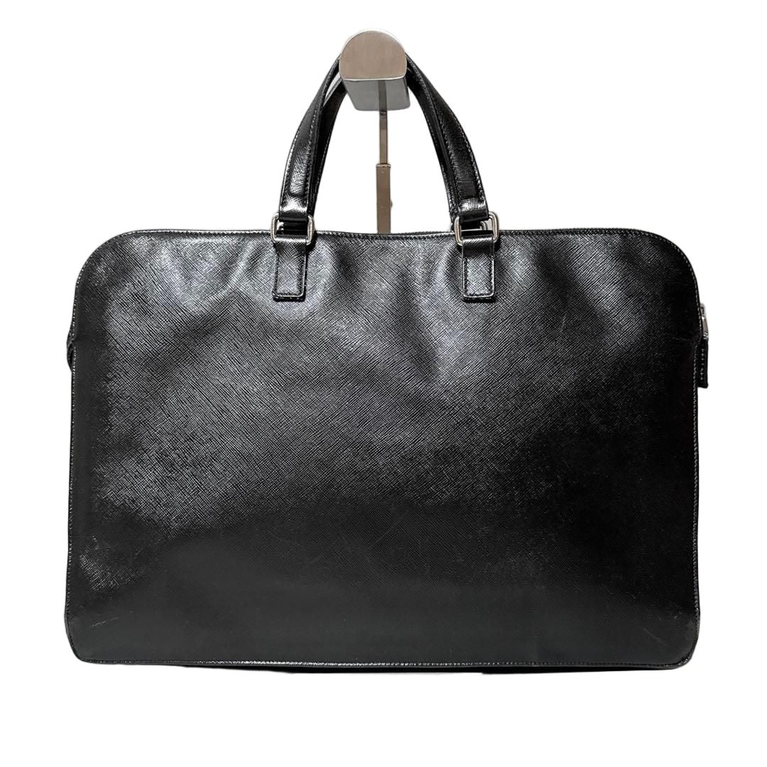 Prada Saffiano Business Briefcase Black — view 2