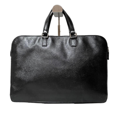 Prada Saffiano Business Briefcase Black — view 2