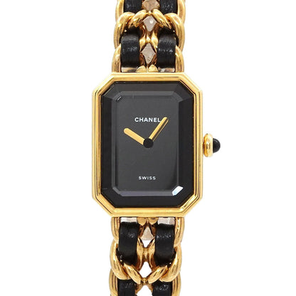 Chanel Premiere L Vintage Watch Black Gold