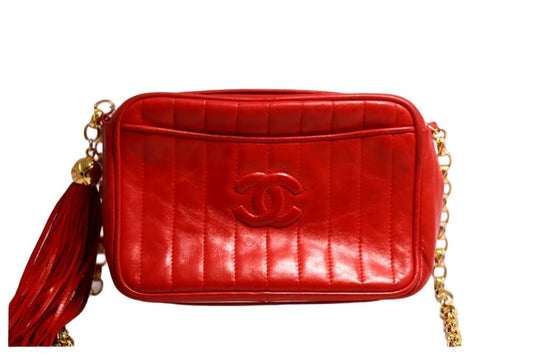 Chanel Mademoiselle CC Logo Leather Chain Shoulder Bag