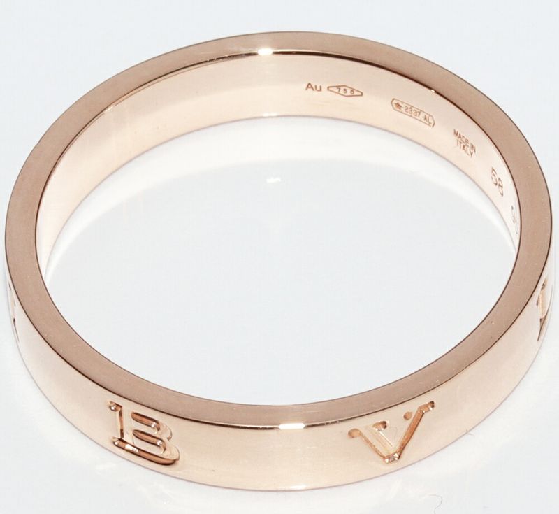 Bulgari Ring 18K Pink Gold Bzero1 Essential Band Ring An859948 360330