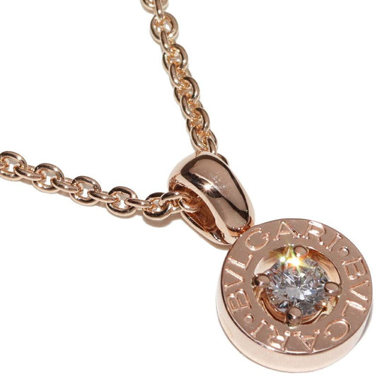 Bulgari Pendant Necklace 18K Pink Gold Diamond 1P (approx 020ct) Bulgari