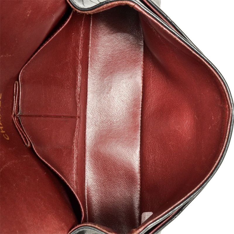 Chanel Matelasse 23 W Flap Chain Shoulder Bag Lamb Skin A01113 Black Gold