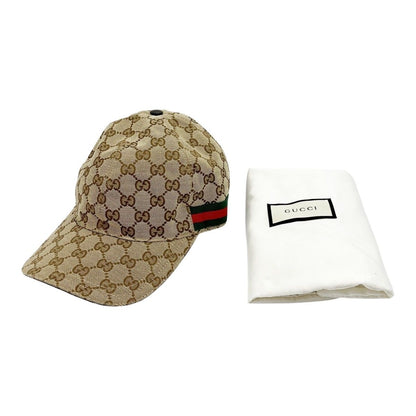 Gucci Hat Cap GG Pattern 200035 L Size 59cm (23.23in) Beige
