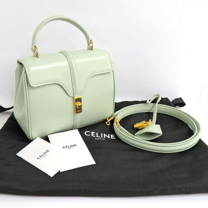 Celine Mini 16 Seise 197983bey.29ja Jade Calfskin 2way Handbag