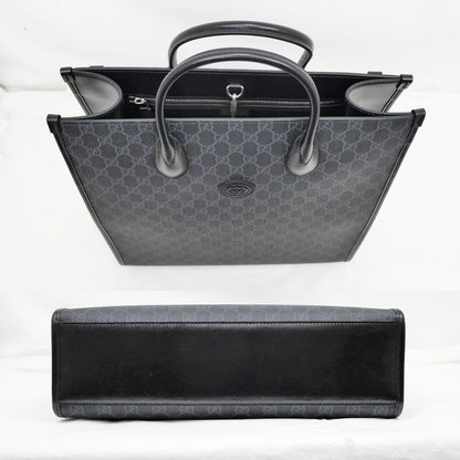 Gucci Tote Bag Interlocking G 2WAY Hand Black Shoulder - Leather 674155