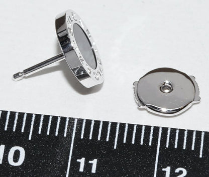 Bulgari Earrings 18K White Gold Onyx Bulgari Single Earrings Only One Side
