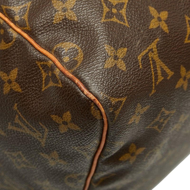 Louis Vuitton Monogram Keepall 55 Boston Bag Travel Bag M41424 Brown PVC