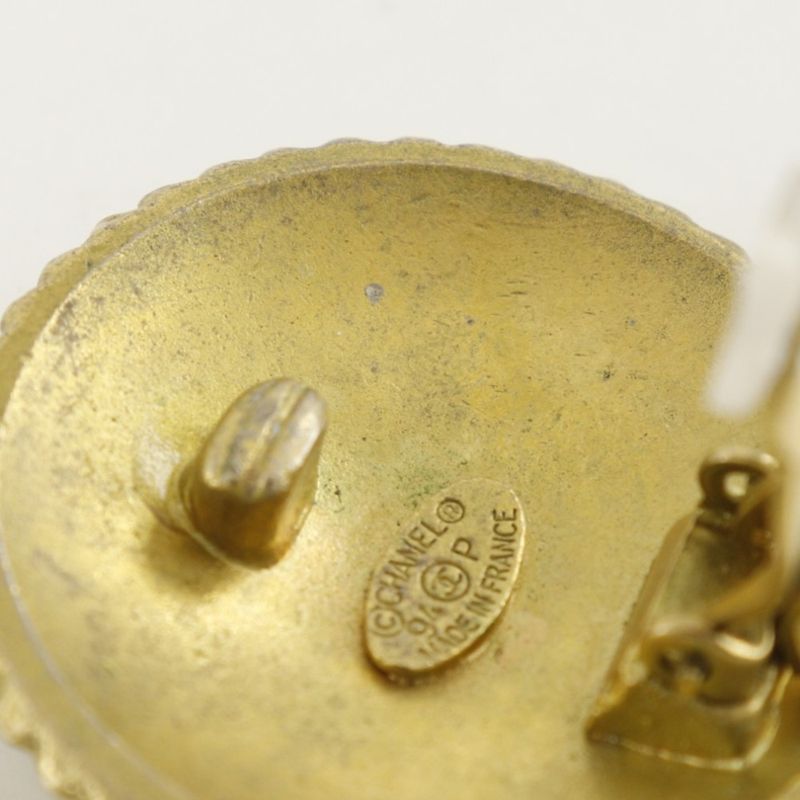 Chanel COCO Logo Vintage Gold Plated 94P Ladies 28.0g Earring