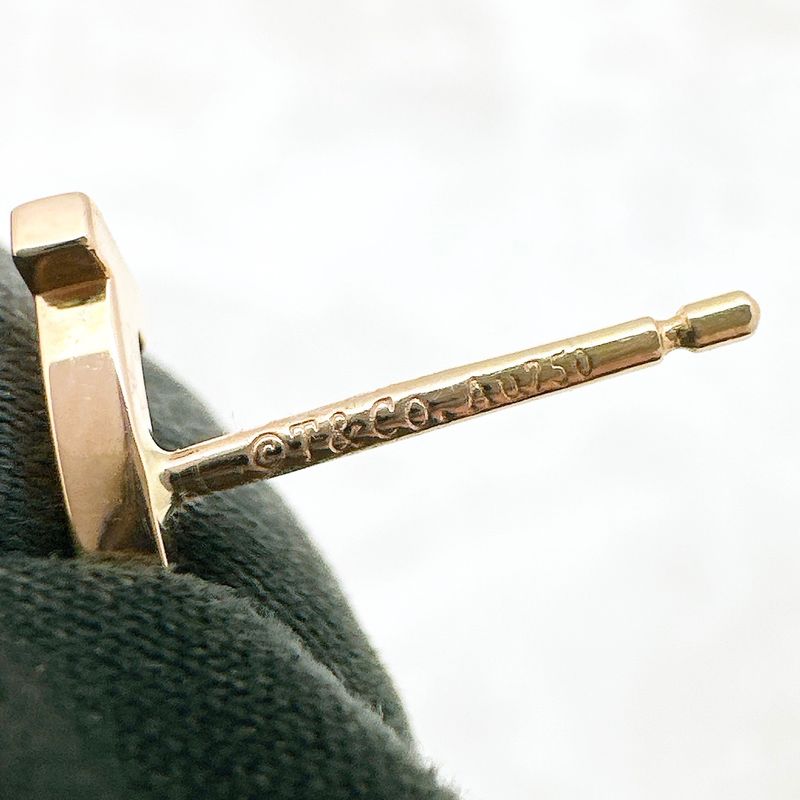 /tiffany & Co T-smile Pink Gold Earrings U