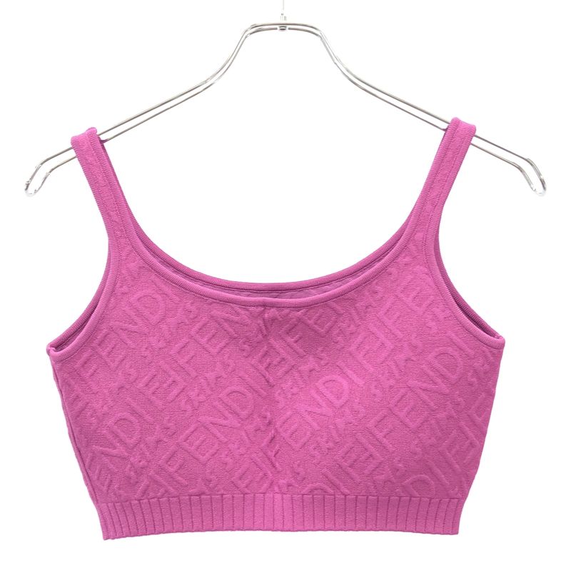 Fendi 21aw Skims Embossed Logo Knit Setup Fzu500 Agim Fifla Purple-Pink Color 42