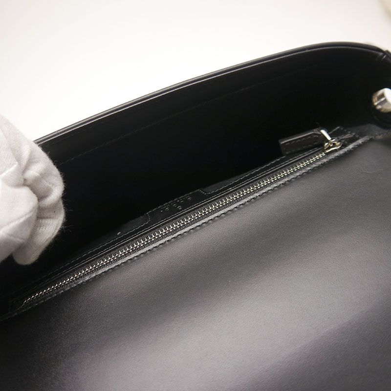 Gucci Petite GG Leather 2WAY Handbag 739721 Crossbody Black