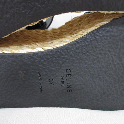 Celine Espadrille Platform Sandals 37 Equivalent to 23.5cm (9.25in) Black Navy