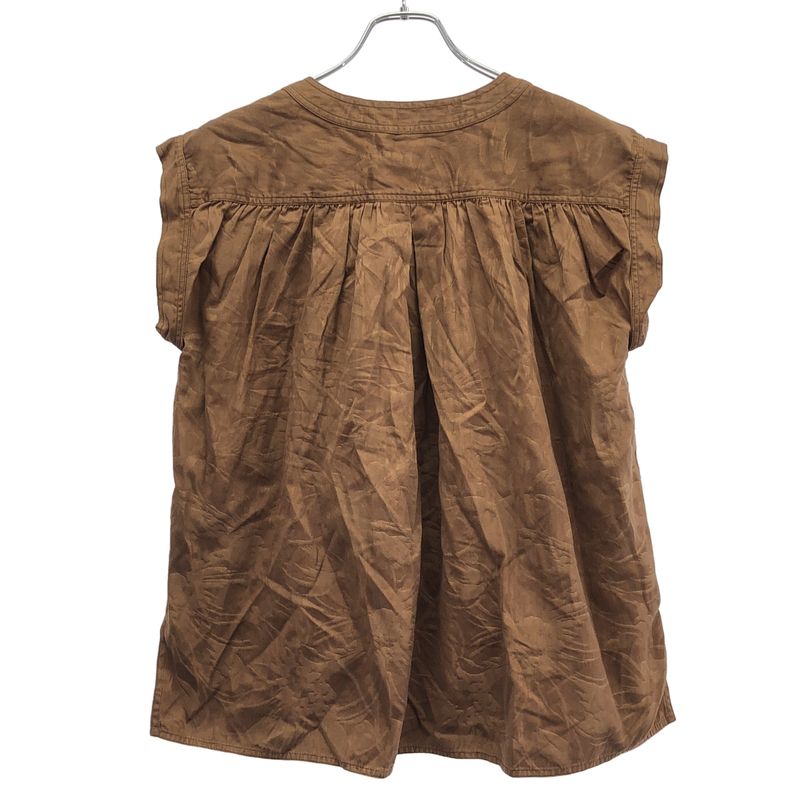 Gucci 1980's Vintage Sleeveless Flower Top Brown 46