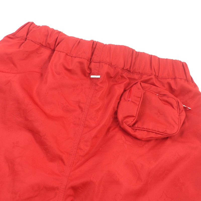 Louis Vuitton 22SS 3D Pocket Monogram Boardshorts Red S Genuine