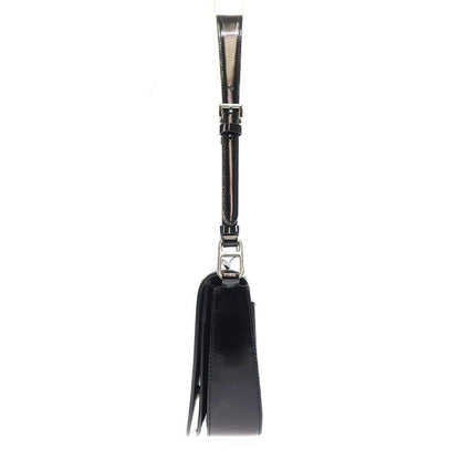 Prada Brushed Leather Shoulder Bag Black