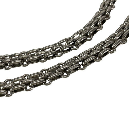 Chanel Shoulder Bag Double Flap Matelasse /255 Black Silver Hardware / Chain