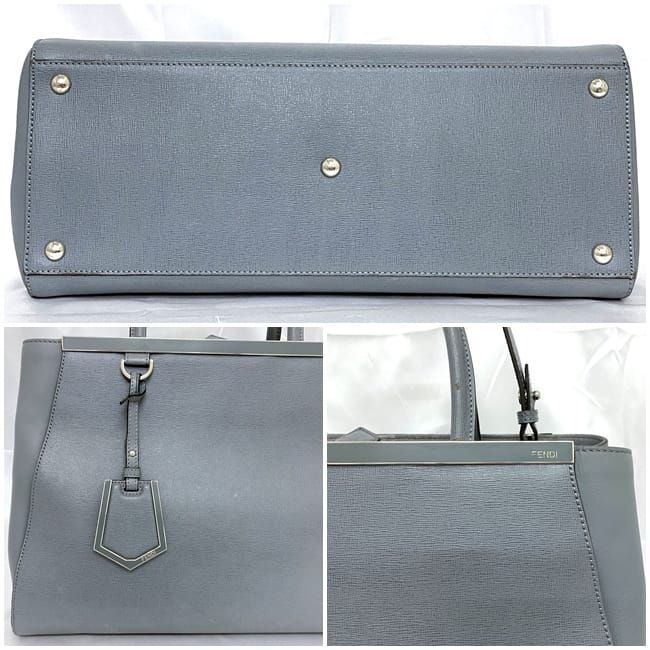 Fendi 2way Bag Toujours Blue Gray 8bh250