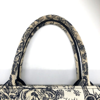 Christian DIOR Book Tote Medium Toile De Jouy Sauvage Tote Bag Navy Taiga -
