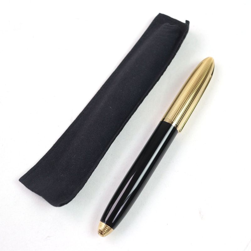 Louis Vuitton Dock Lacquer Capped Ballpoint Pen Black Gold Made In France Men's