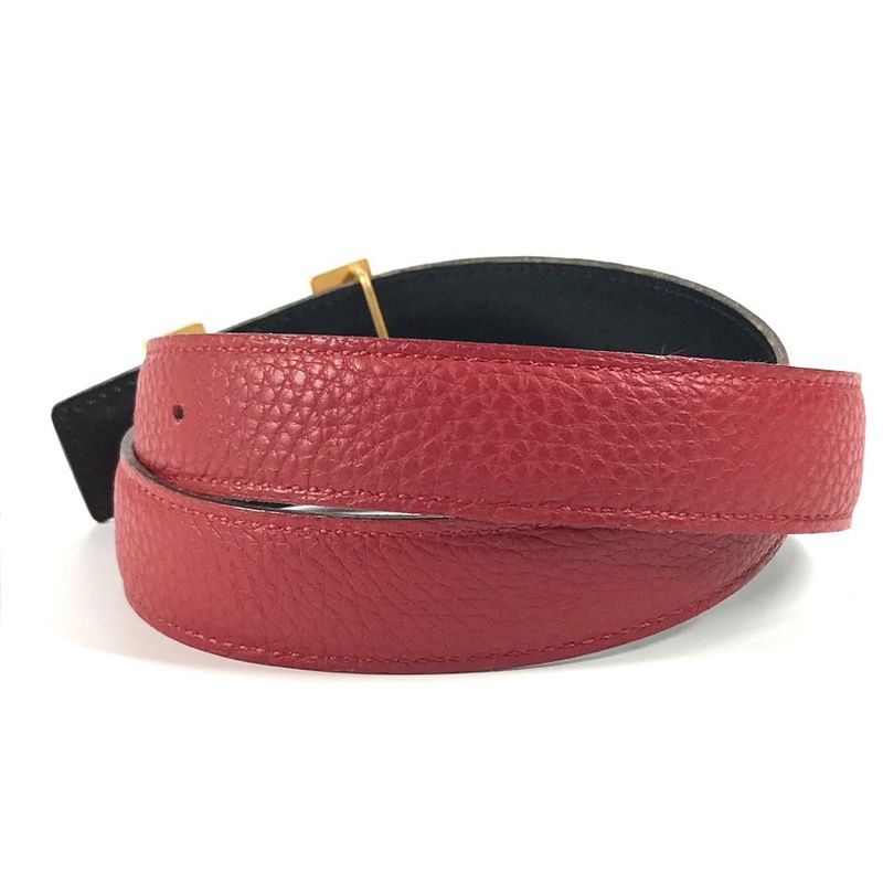 Hermes Belt H Belt H Belt Constance Leather Red And Black