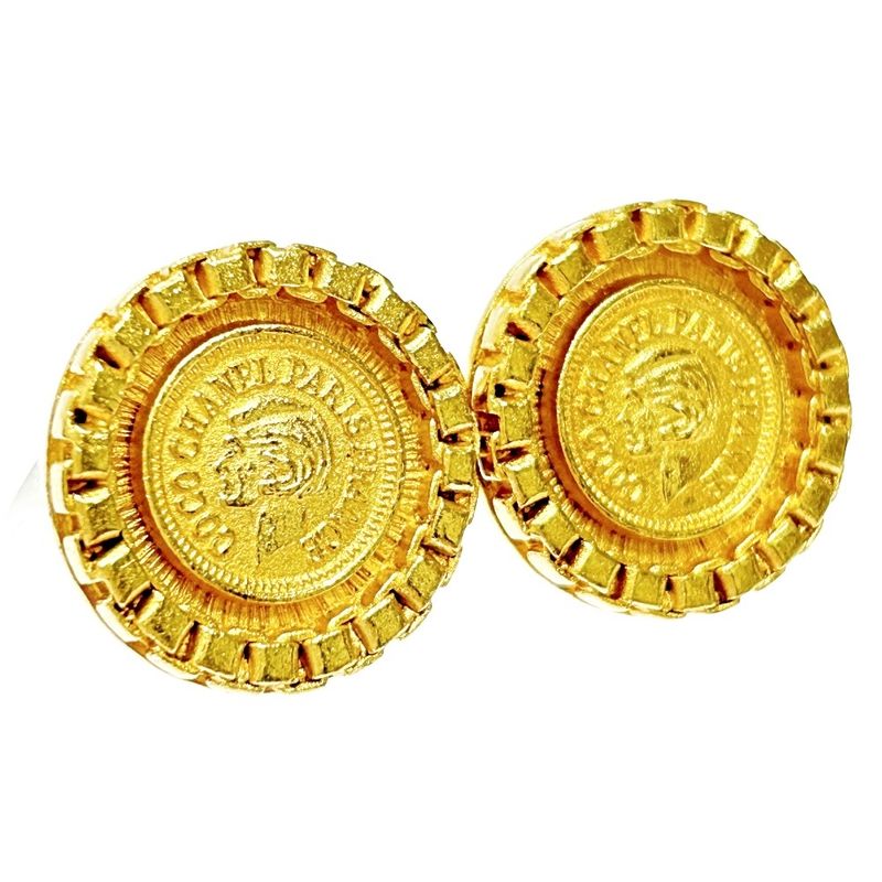 Chanel GP 95a Coin Earrings Ladies 310952 Earrings
