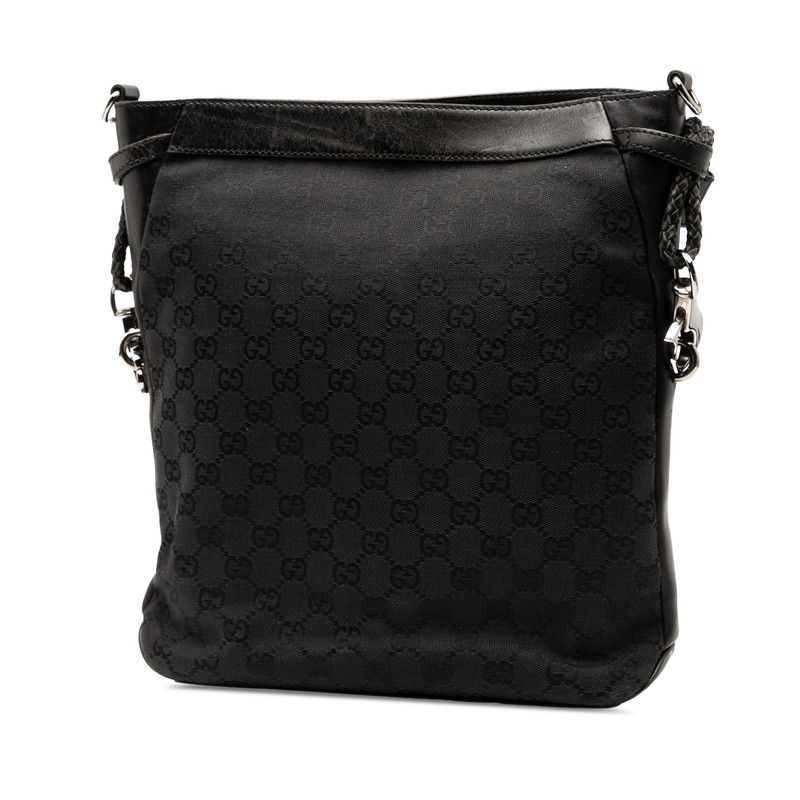 Gucci GG Canvas 109097 Black Canvas Leather Women's Gucci