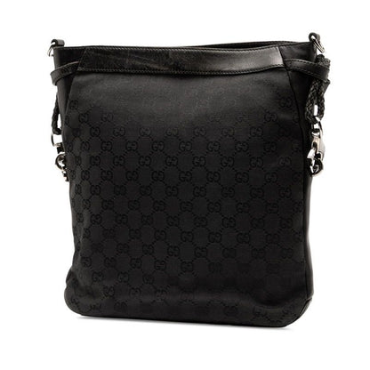 Gucci GG Canvas 109097 Black Canvas Leather Women's Gucci