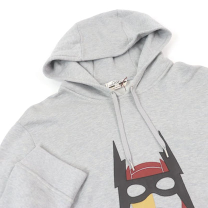 Hermes 2022 267680h Sheepskin Horse Lambleather Patches Pullover Hoodie Grey