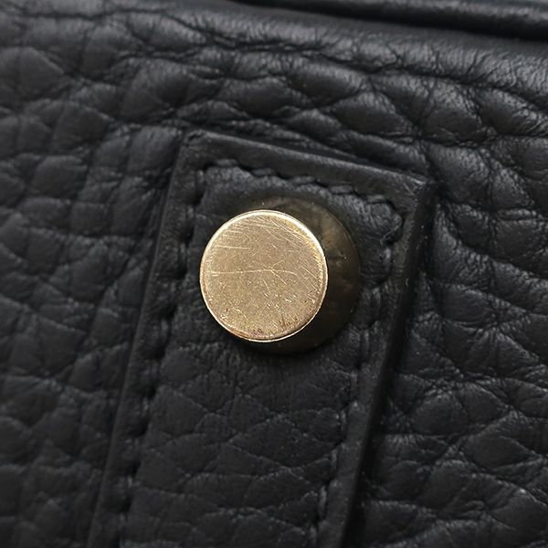 Hermes Handbag Birkin 35 Fjord Black Gold Hardware Black H Engraved [storage