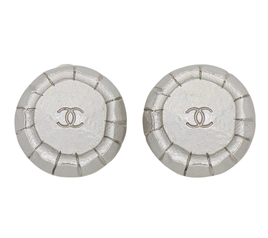Ultra Chanel Coco Mark Round Earrings