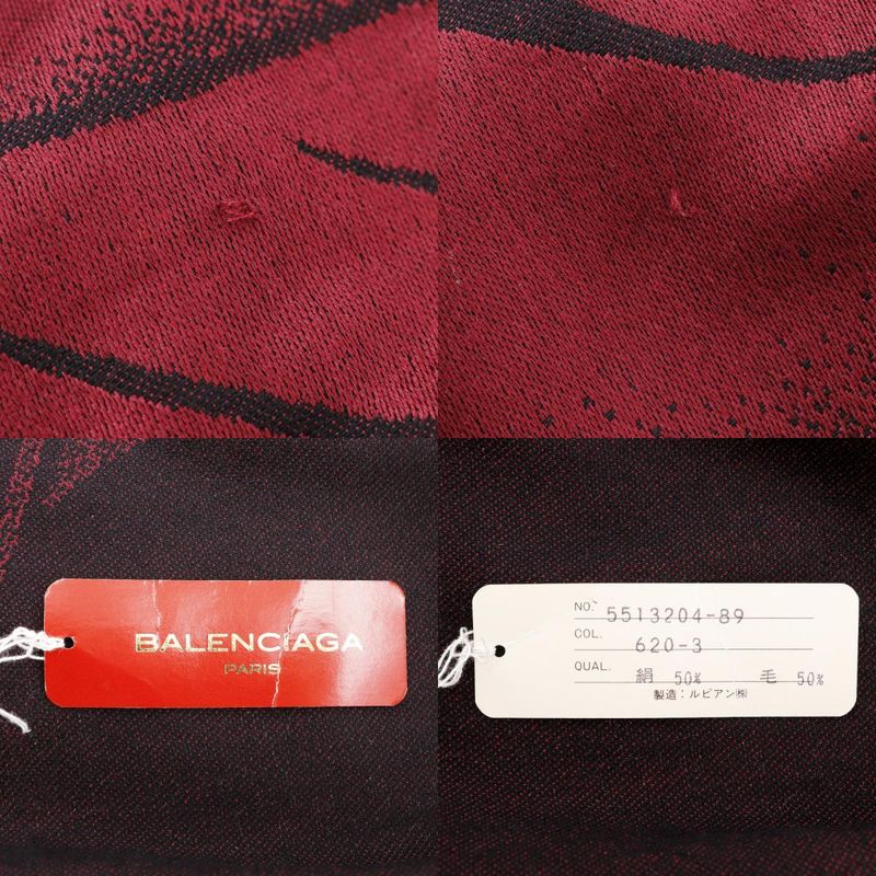 Balenciaga Stole Silk And Wool Bordeaux Women's Stole