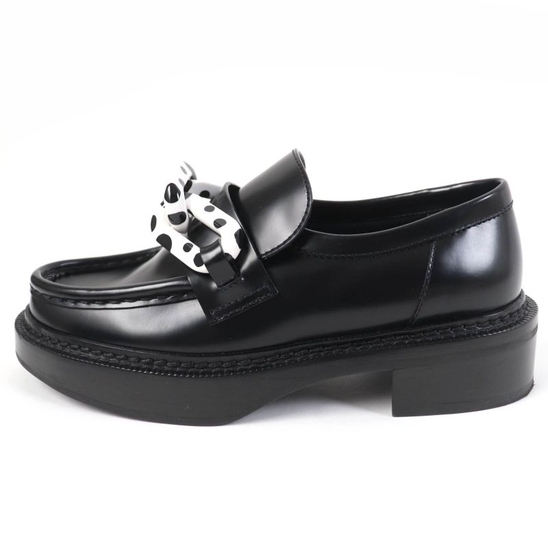 Louis Vuitton Yayoi Kusama Academy Line Leather Loafer Black 34.5 Storage With