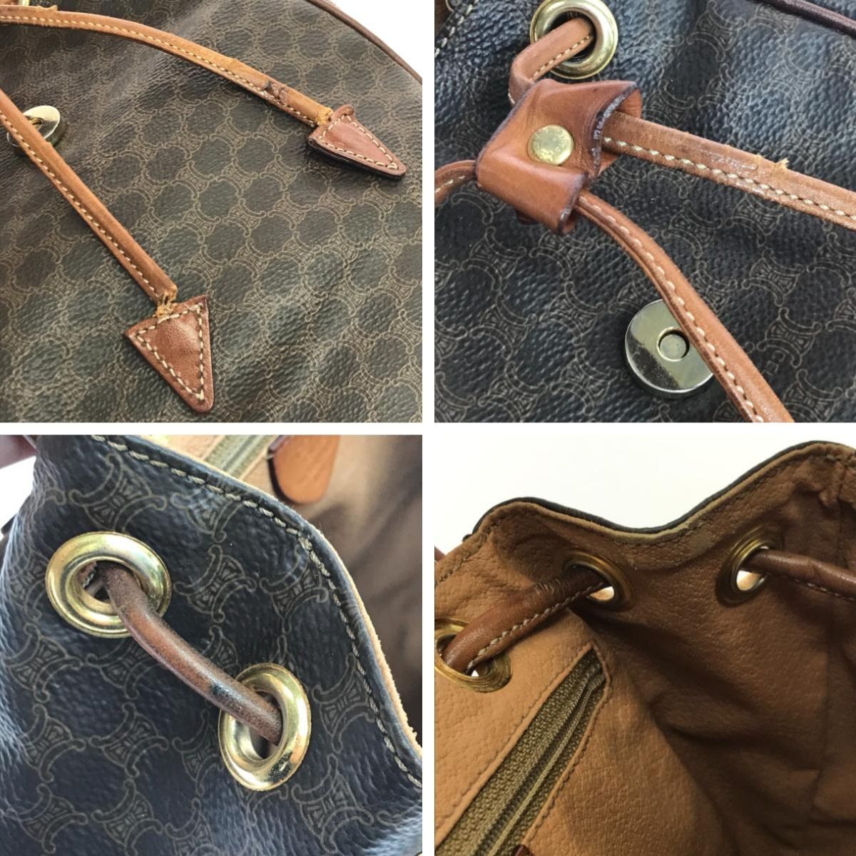 Celine Rucksack Scratch/stains Brown