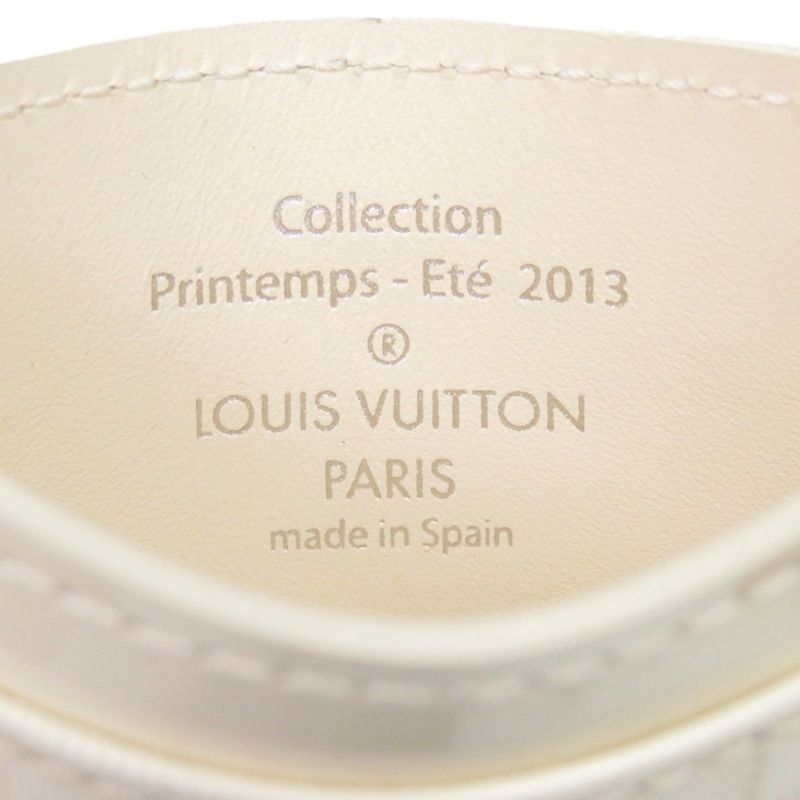 Louis Vuitton Damier Faceted Porte Culte Surple Leather Clesme LV 0900 White
