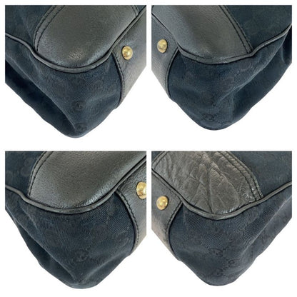 Gucci Sherry Line Princy Black GG Canvas 163805 Tote Bag Shoulder Bag Women