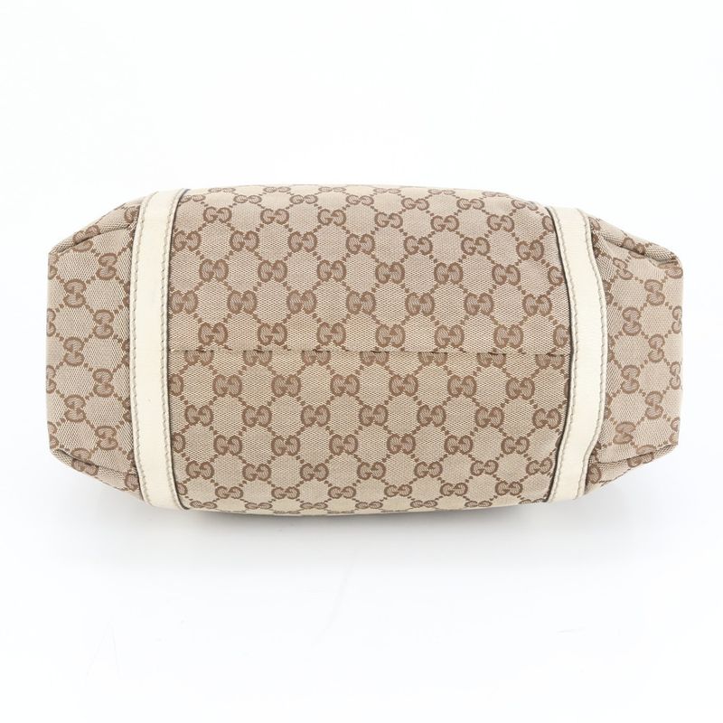 Gucci GG Canvas Sherry Line Leather Tote Bag Shoulder Hand 233607 Women EME