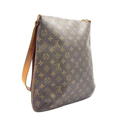 Louis Vuitton Musette Monogram Leather Brown Shoulder Bag Gold — view 2
